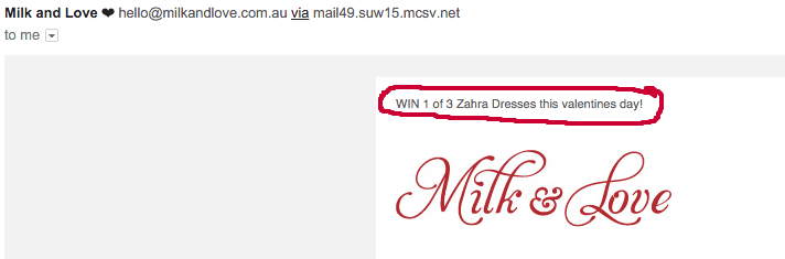 Email Pre-header example