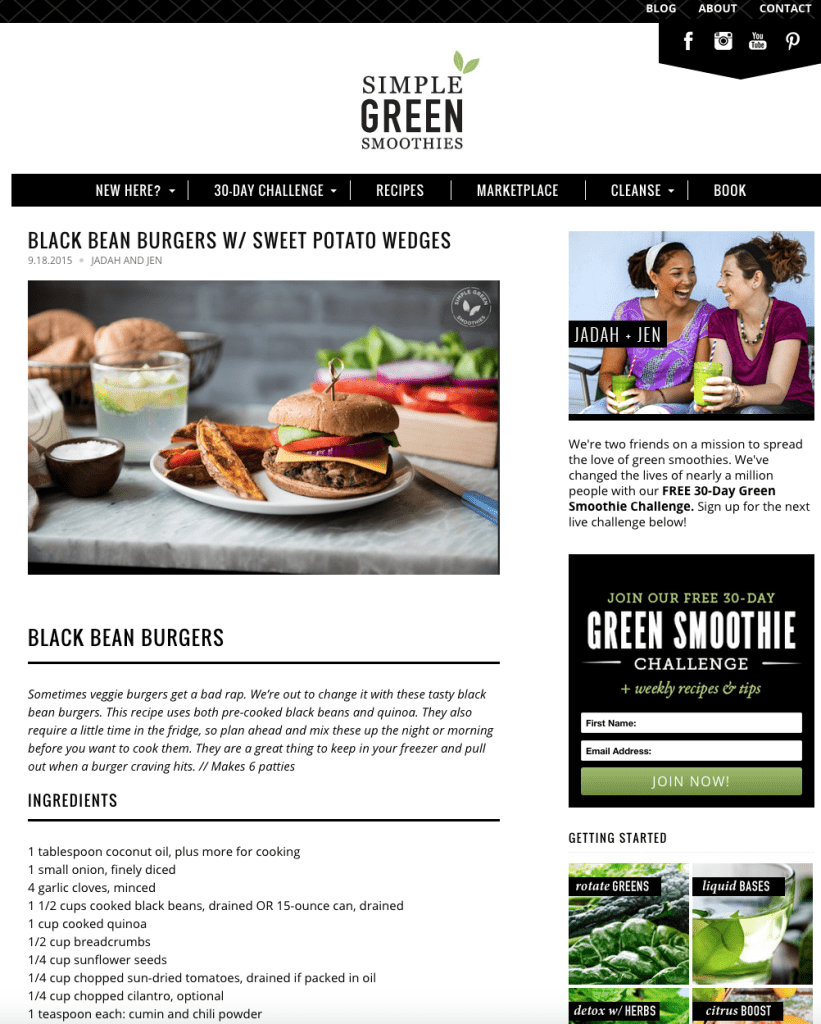 Opt-in form at the top of the side-bar