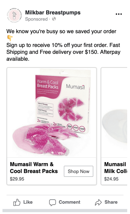 BOF DPA Facebook Retargeting Ad