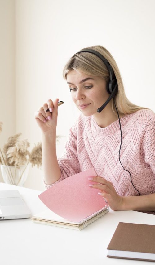 student-opening-notebook-e-learning-concept-SML